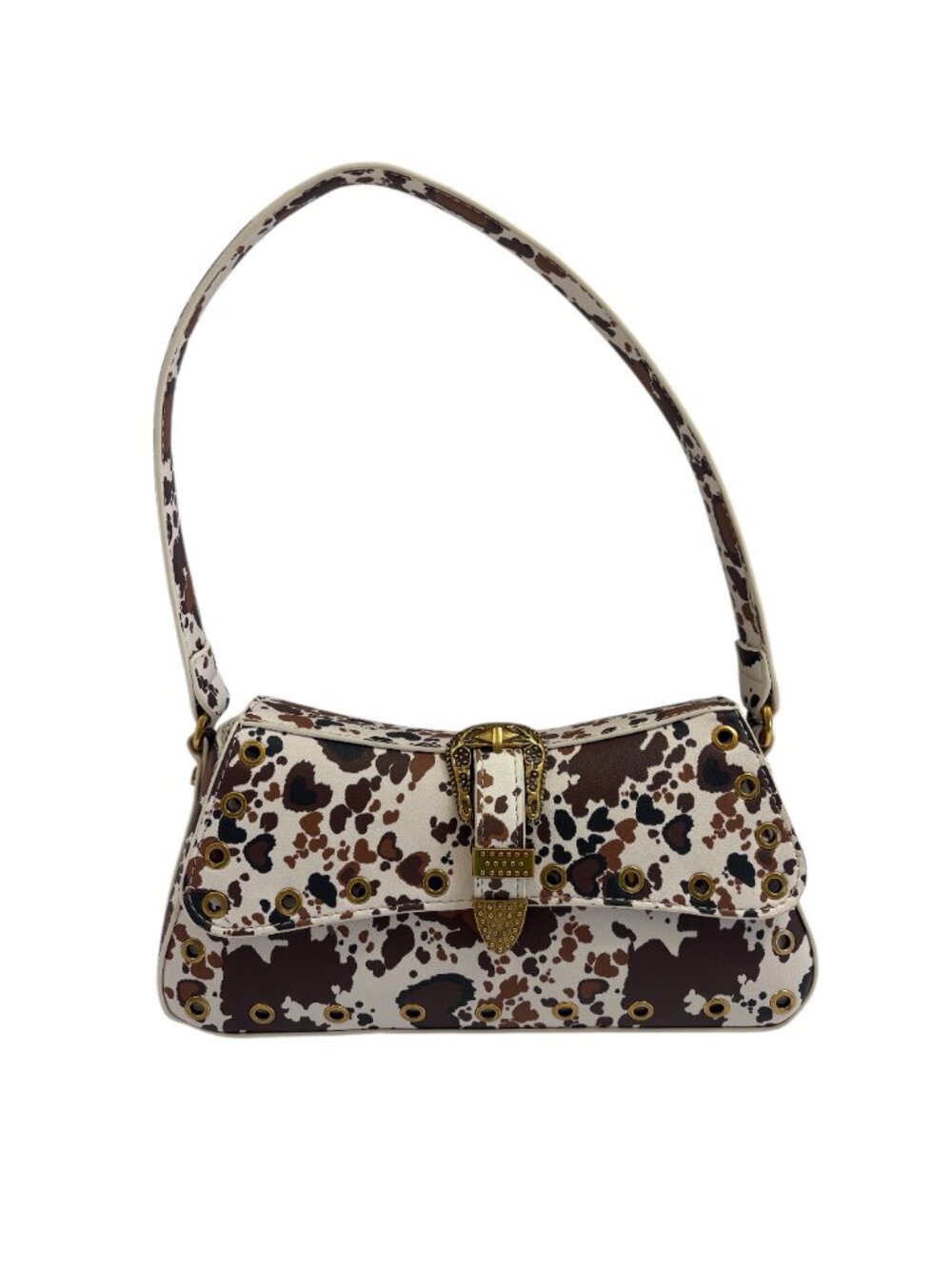 Betsey Johnson - XO ISLA- Cow Heart Print Shoulder Bag/Purse  Gold Accents- NWT